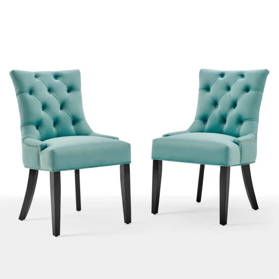 Best Pirce ๐ Silver Orchid Kornman Velvet Dining Side Chairs (Set Of 2) Navy ๐ 4 Best Pirce ๐ Silver Orchid Kornman Velvet Dining Side Chairs (Set Of 2) Navy ๐ - Image 2
