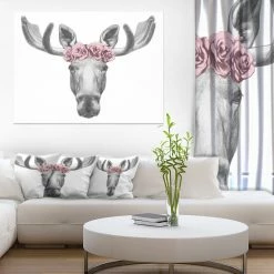 Buy 🎉 Silver Orchid Moose With Floral Head Wreath ⌛