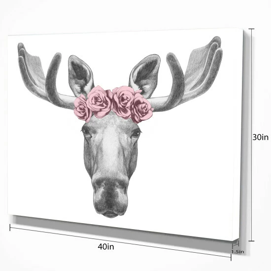 Buy đ Silver Orchid Moose With Floral Head Wreath â - Image 3