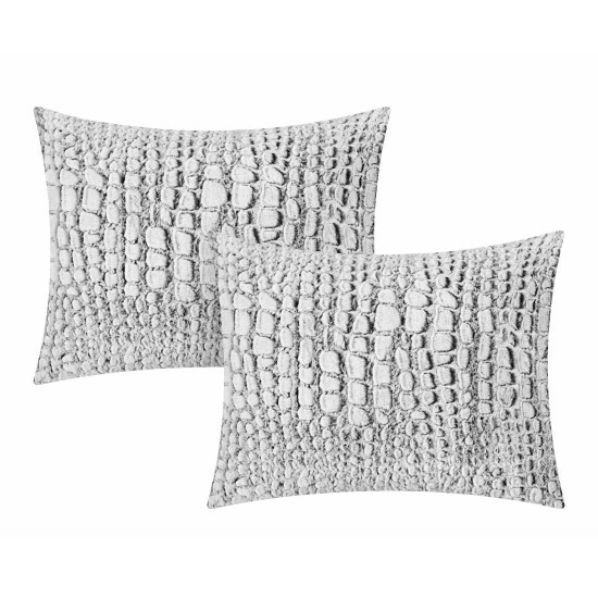 Hot Sale ❤️ Silver Orchid Monroe Grey Faux Fur Queen 3-piece Comforter Set 🧨 - Image 3