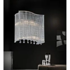 Wholesale ✔️ Silver Orchid Blue 2-light Wall Sconce With Chrome Finish ✨