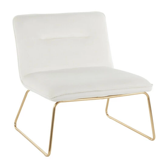 Deals ๐ฏ Silver Orchid Kerby Accent Chair In Velvet & Gold Black โญ