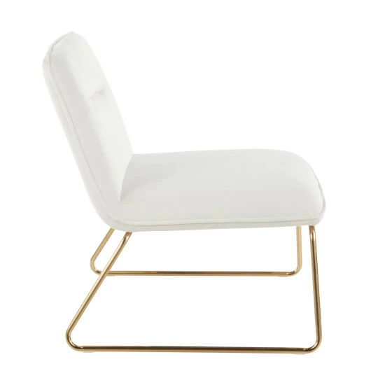 Deals ๐ฏ Silver Orchid Kerby Accent Chair In Velvet & Gold Black โญ - Image 5