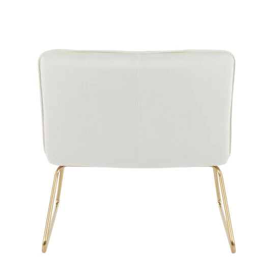 Deals ๐ฏ Silver Orchid Kerby Accent Chair In Velvet & Gold Black โญ - Image 6