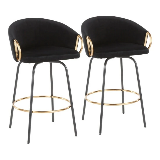 Top 10 ๐ Silver Orchid Battista Contemporary Glam Velvet Counter Stool (Set Of 2) - N/A Green ๐ 4 Top 10 ๐ Silver Orchid Battista Contemporary Glam Velvet Counter Stool (Set Of 2) - N/A Green ๐ - Image 2