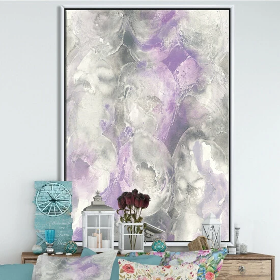 Best reviews of đ Silver Orchid 'Watercolor Minimal Purple Tones III' Modern Farmhouse Framed Canvas đ - Image 8