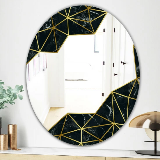Coupon ๐ Silver Orchid Borella 'Capital Gold Sleek Printed Round Wall Mirror ๐ฅ - Image 2