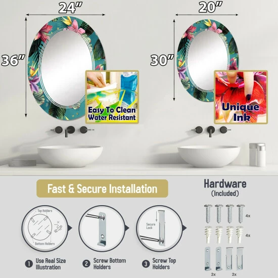 Coupon ๐ Silver Orchid Borella 'Capital Gold Sleek Printed Round Wall Mirror ๐ฅ - Image 4