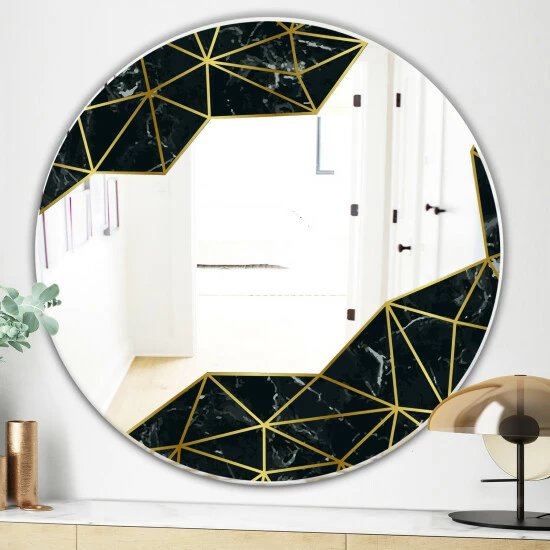 Coupon ๐ Silver Orchid Borella 'Capital Gold Sleek Printed Round Wall Mirror ๐ฅ - Image 7