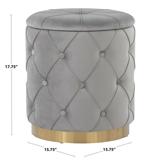 Best deal 𼰠Silver Orchid Ockelbo Nesting Ottoman Set Black Velvet đ - Image 4