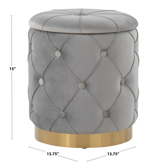 Best deal 𼰠Silver Orchid Ockelbo Nesting Ottoman Set Black Velvet đ - Image 5