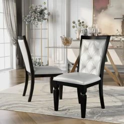 Cheapest 😀 Silver Orchid Basquette Contemporary Silver Tufted Side Chairs (Set Of 2) 🥰