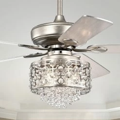 Best Pirce 🧨 Silver Orchid Vidor Silver 52-inch 5-Blade Ceiling Fan ✔️
