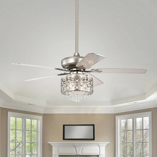Best Pirce 𧨠Silver Orchid Vidor Silver 52-inch 5-Blade Ceiling Fan âď¸ - Image 2