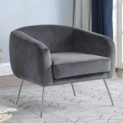 Outlet 😉 Silver Orchid Carter Upholstered Accent Chair 630 (pink) 🔔