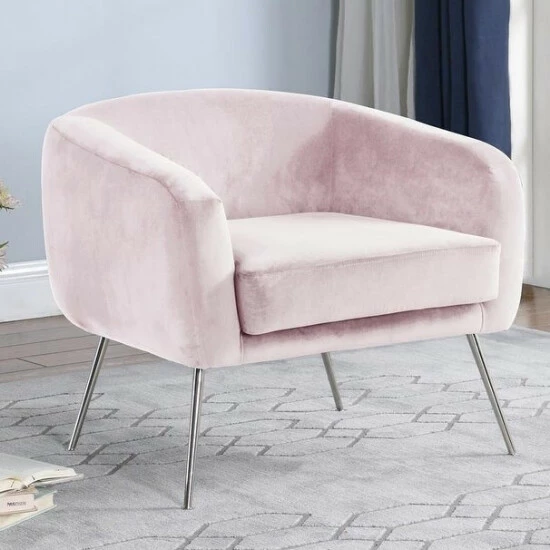 Outlet đ Silver Orchid Carter Upholstered Accent Chair 630 (pink) đ - Image 6