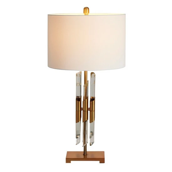 Best reviews of â Silver Orchid Gallone Modern Fluted Crystal Accent Table Lamp đ - Image 2