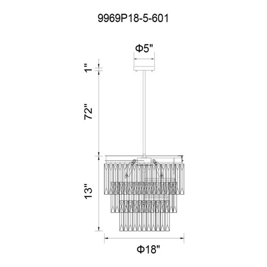Best Pirce đŻ Silver Orchid Fields 5-light Chrome Chandelier đ - Image 2
