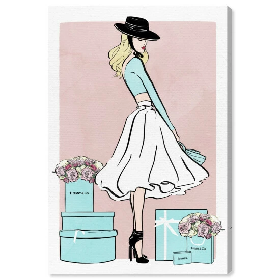 Budget ๐ Silver Orchid 'Floral Shopper Blush' Fashion And Glam Wall Art Canvas Print ๐ - Image 2