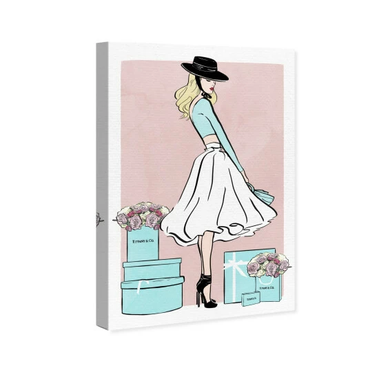 Budget ๐ Silver Orchid 'Floral Shopper Blush' Fashion And Glam Wall Art Canvas Print ๐ - Image 3