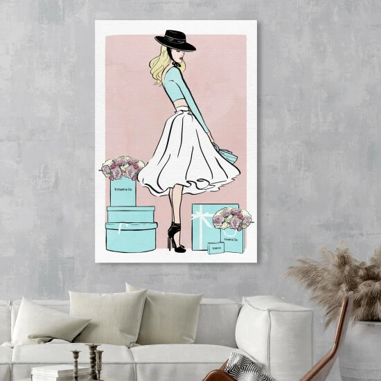 Budget ๐ Silver Orchid 'Floral Shopper Blush' Fashion And Glam Wall Art Canvas Print ๐ - Image 8