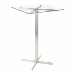New 🧨 Silver Orchid La Plante Square Bar Table - N/A Walnut 🌟