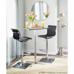 New 🧨 Silver Orchid La Plante Square Bar Table - N/A Walnut 🌟 -Silver Orchid Shop unnamed file 4644
