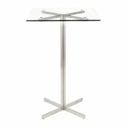 New 🧨 Silver Orchid La Plante Square Bar Table - N/A Walnut 🌟 -Silver Orchid Shop unnamed file 4647
