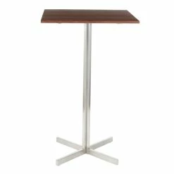 New 🧨 Silver Orchid La Plante Square Bar Table - N/A Walnut 🌟 -Silver Orchid Shop unnamed file 4648
