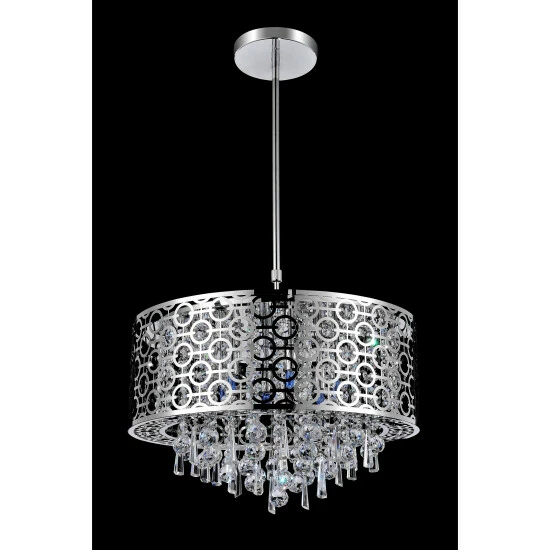 Cheapest ๐ Silver Orchid Bookasta 5-light Chrome Drum Chandelier ๐