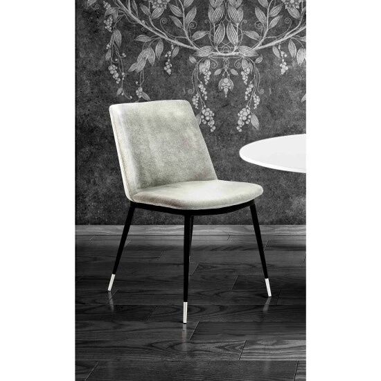 Top 10 𼰠Silver Orchid Fein Grey Velvet Chairs (Set Of 2) đ
