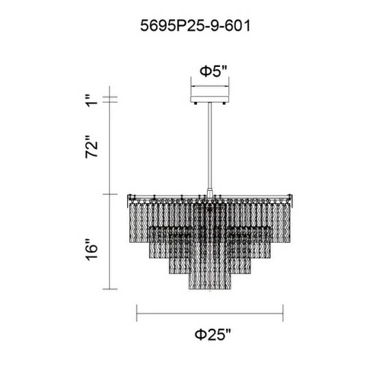 Buy đ Silver Orchid Campbell 9-light Chandelier With Chrome Finish â - Image 2