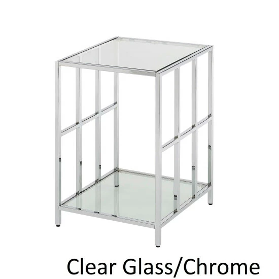 Best reviews of đ€© Silver Orchid Alderson Glass End Table đ - Image 4