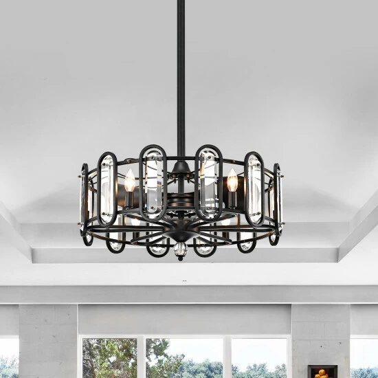 Promo đ Silver Orchid Porten Black 26-inch 3-Blade Ceiling Fan With Metal Drum Shade đ - Image 2