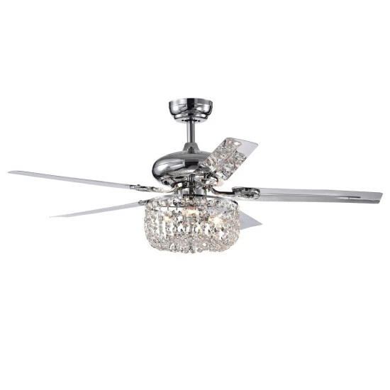 Cheapest 𤊠Silver Orchid Campbell 42-inch Chrome Lighted Ceiling Fan đ - Image 3