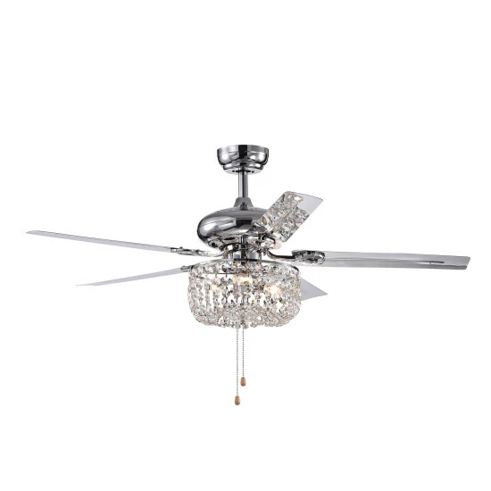 Cheapest 𤊠Silver Orchid Campbell 42-inch Chrome Lighted Ceiling Fan đ - Image 4