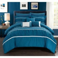 Best reviews of 🛒 Silver Orchid Monroe Blue 10-piece Bed In A Bag With Sheet Set ❤️