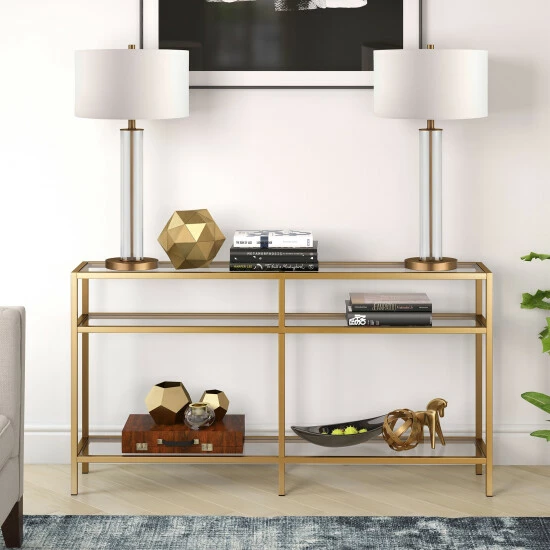 Best Sale ๐ Silver Orchid Galeen Console Table Light Satin Nickel ๐ - Image 6