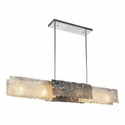 Budget ⭐ Silver Orchid Bevan 6-light Linear Chandelier With Chrome Finish ✨