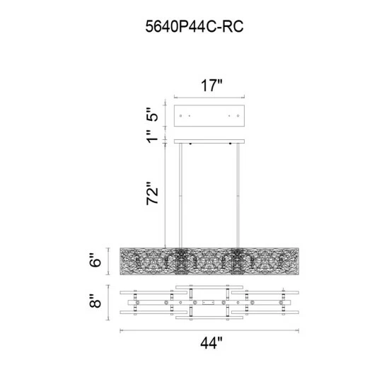 Budget ⭐ Silver Orchid Bevan 6-light Linear Chandelier With Chrome Finish ✨ - Image 2