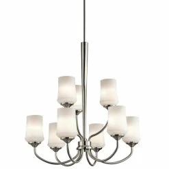 Top 10 ⭐ Silver Orchid Marsh 9-light LED Brushed Nickel Chandelier 🤩