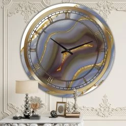 Flash Sale 🥰 Silver Orchid Clayton 'Golden Core ' Large Fashion Wall Clock 🥰