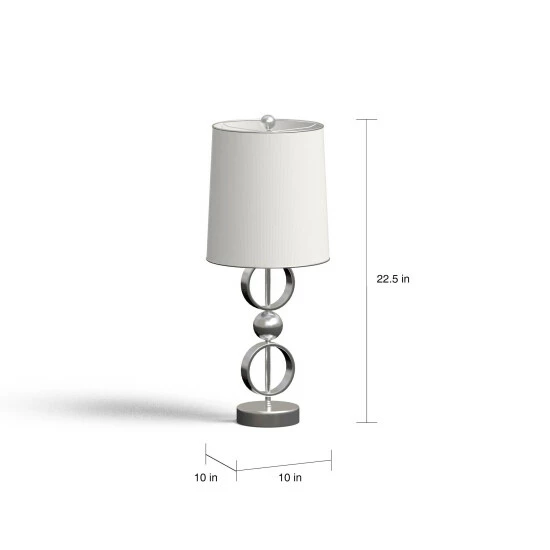 Outlet ๐ Silver Orchid Velez Brushed Steel Table Lamps (Set Of 2) ๐ - Image 4