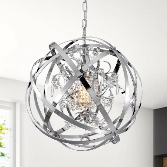 Cheapest ๐ Silver Orchid Nielson 19-Inch Chrome Pendant Lamp ๐ 3 Cheapest ๐ Silver Orchid Nielson 19-Inch Chrome Pendant Lamp ๐