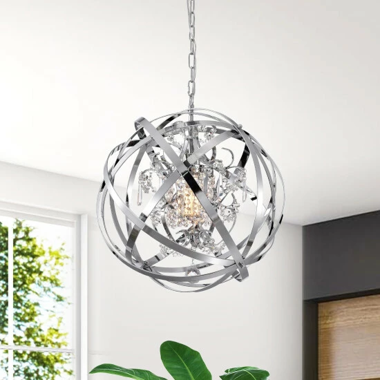 Cheapest ๐ Silver Orchid Nielson 19-Inch Chrome Pendant Lamp ๐ 4 Cheapest ๐ Silver Orchid Nielson 19-Inch Chrome Pendant Lamp ๐ - Image 2