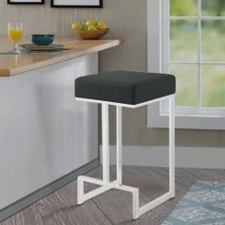 Outlet 😍 Silver Orchid Dennes Metal Counter Height Stool, Black ⭐