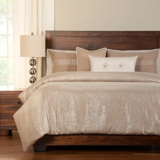 Flash Sale ✔️ Silver Orchid Monroe Sparkly Woven 6-piece Duvet Cover Set With Insert Pearl ⭐ - Image 2