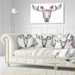 Buy 💯 Silver Orchid Fontan Moose Throw Pillow ❤️