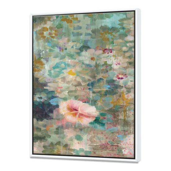 New ๐ฅฐ Silver Orchid 'Flower Shower II' Cabin & Lodge Framed Canvas - Pink ๐ฏ - Image 2