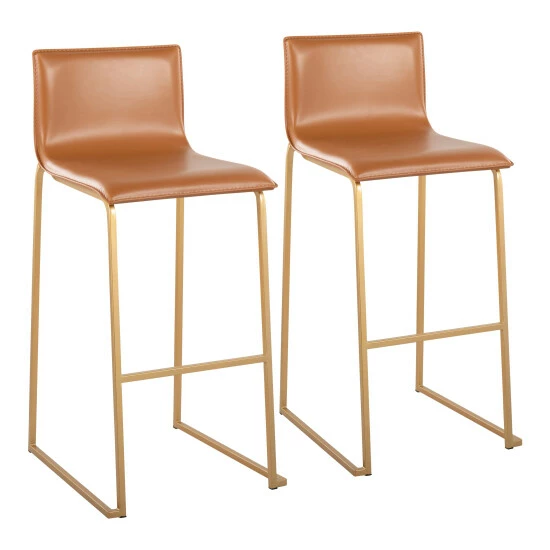 Best deal đ Silver Orchid Mara Upholstered Bar Stool - Set Of 2 Black/gold đ - Image 2